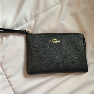 Navy blue coach wristlet